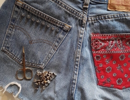 DIY SHORT LEVIS VIOLETTE SAUVAGE